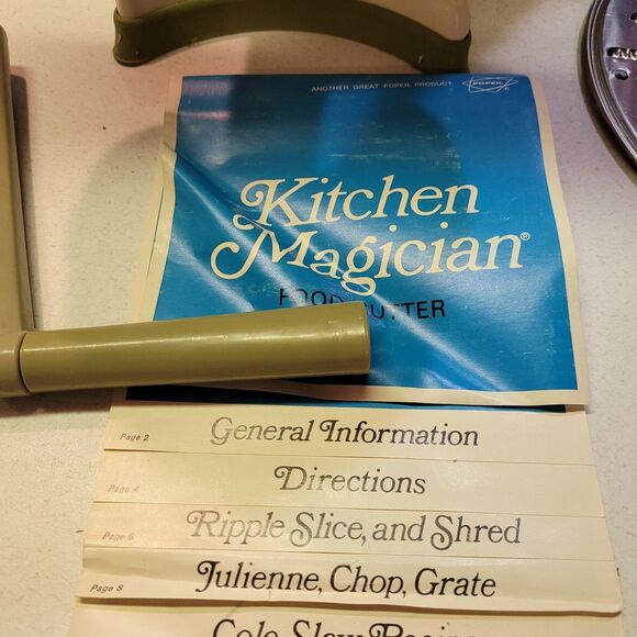 Vintage 1970 Popeil's Kitchen Magician Food Cutter in Box Made in USA Very Nice - Picture 3 of 6
